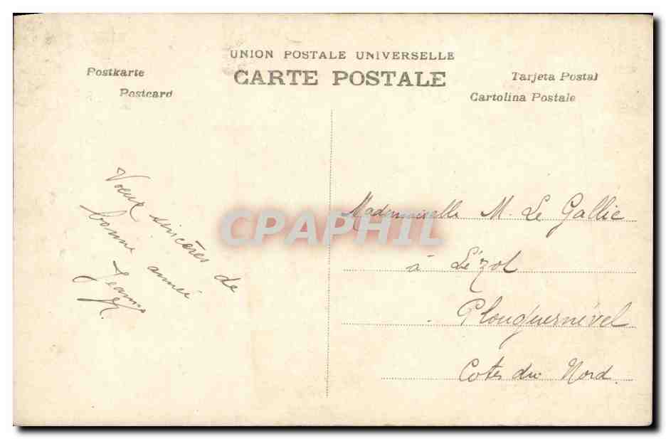 CPA Fantaisie Enfant Bonne annee — Verso