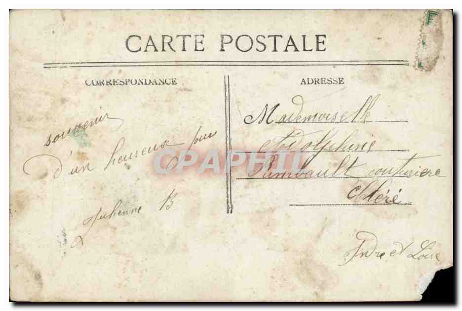 CPA Fantaisie Femme et colombes — Verso