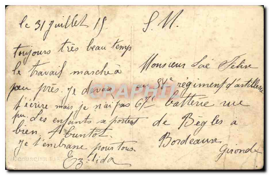 CPA Fantaisie Le panier du soldat — Back
