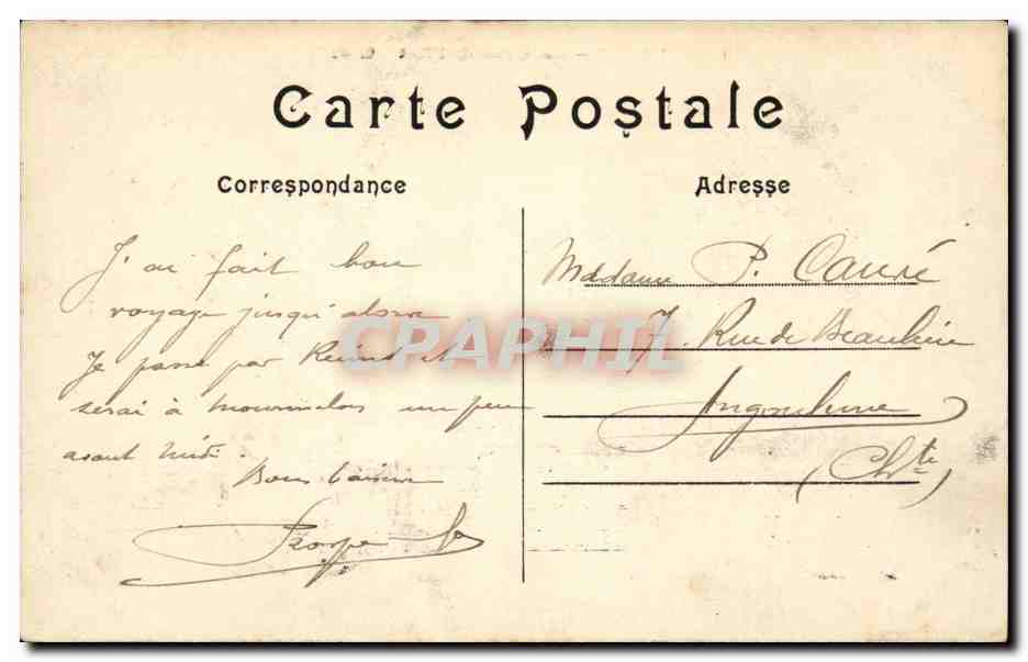 Paris CPA Gare de l'Est — Rückseite