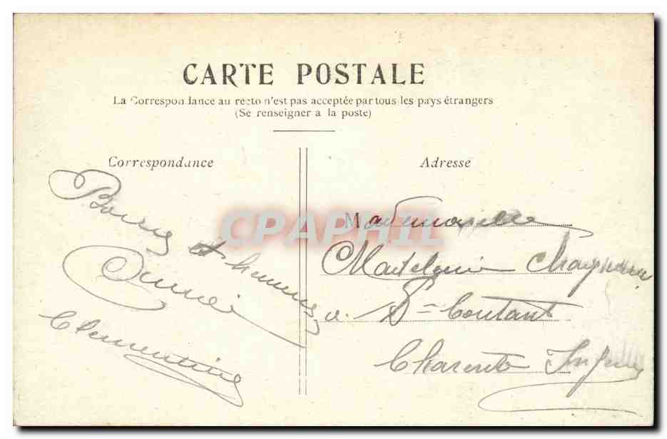 Paris CPA Gare de l'Est — Rückseite