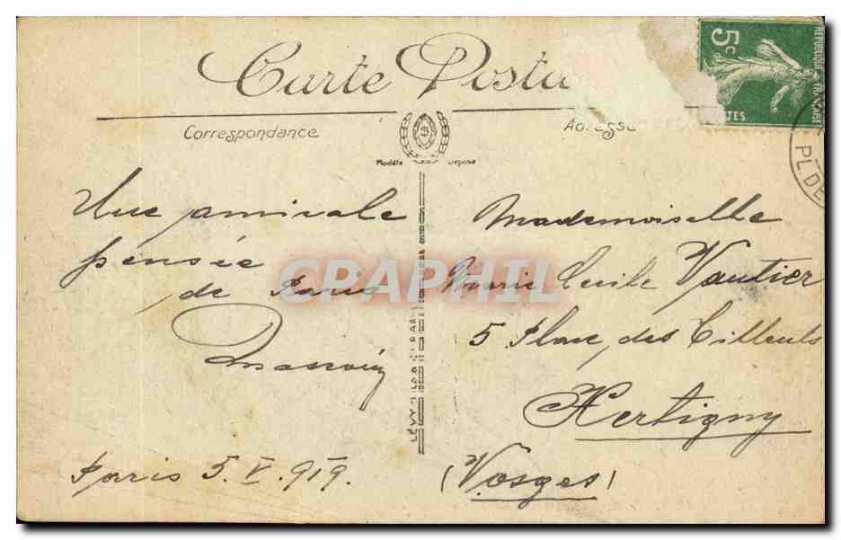 Paris CPA La gare de Lyon  — Rückseite