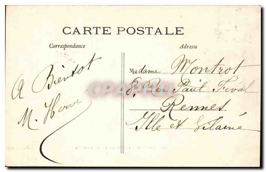 Paris CPA Place de la Concorde — Verso
