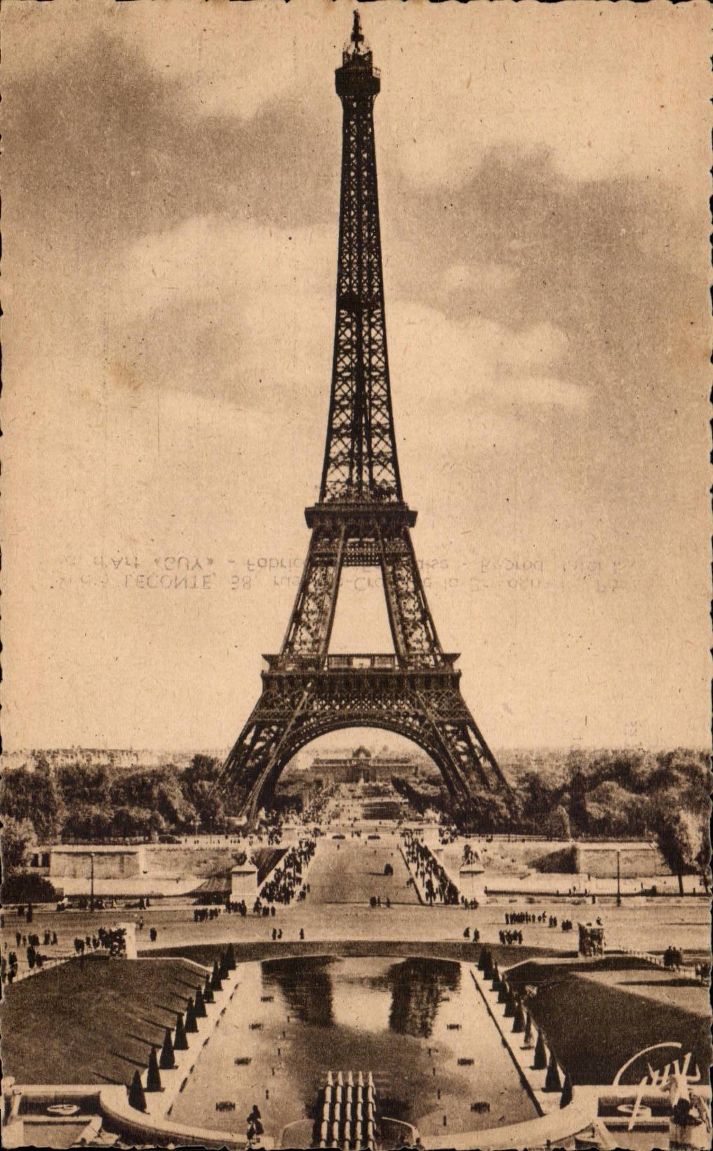 Paris CPA Tour Eiffel vue du palais de Chaillot