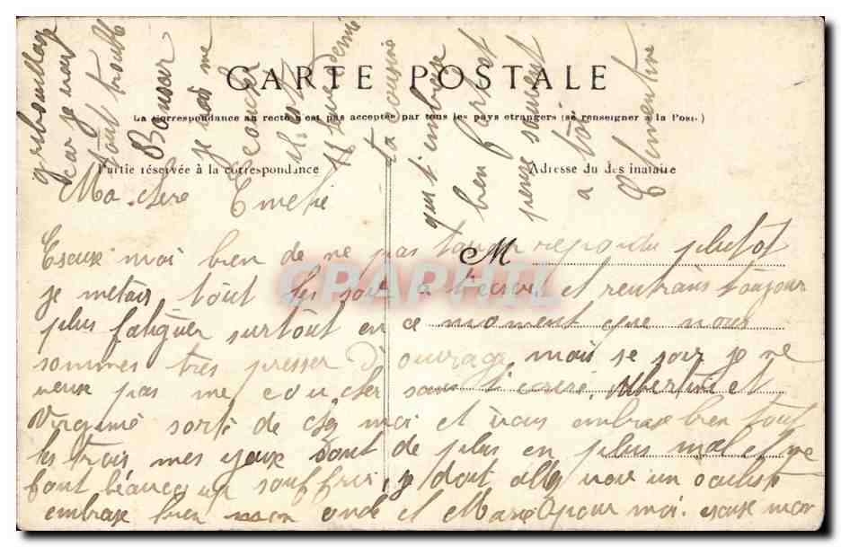 Paris CPA Eglise Saint Etienne du Mont La chaire — Rückseite
