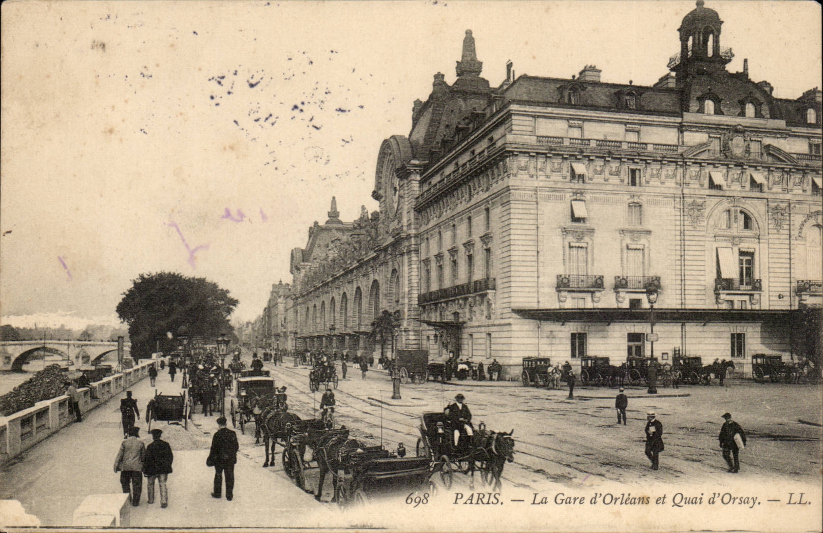 Paris CPA La gare d'Orleans et la gare d'Orsay