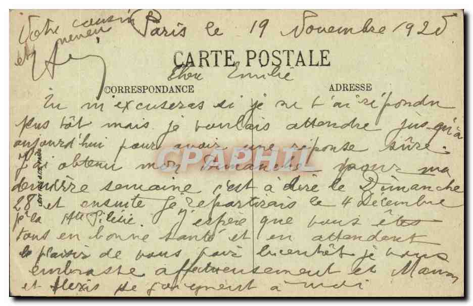 Paris CPA Le faubourg Saint Antoine et la rue de la Roquette — Rückseite