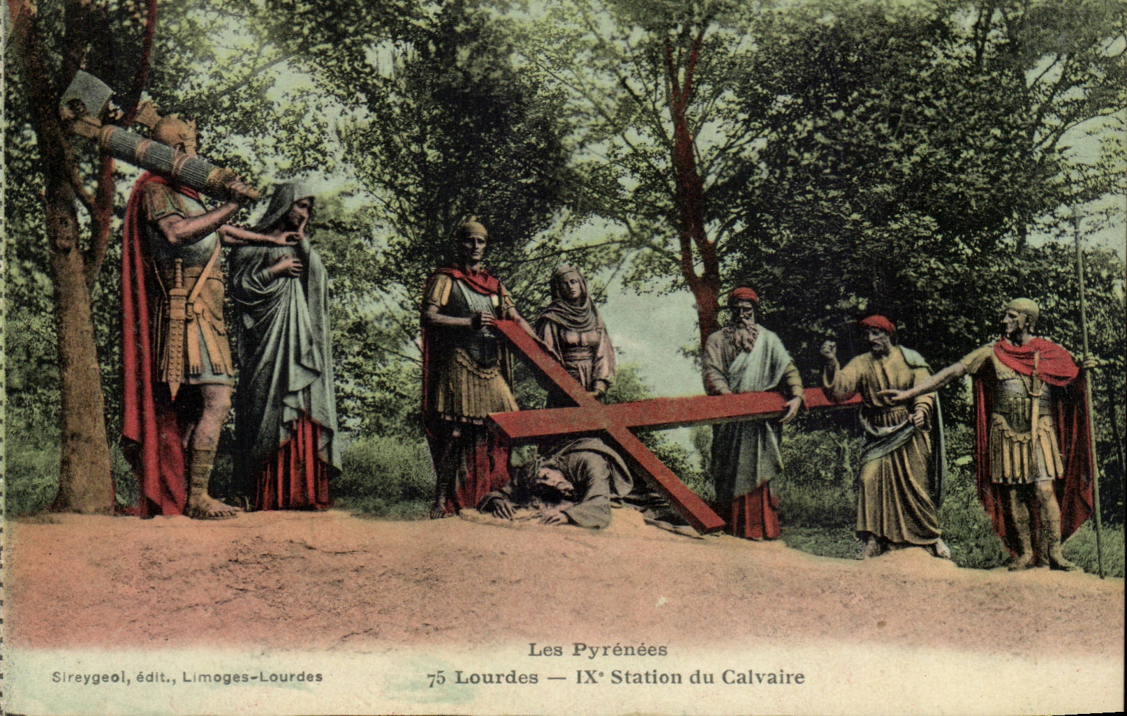 Lourdes CPA 9eme station du calvaire