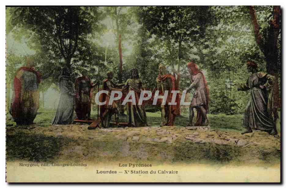 Lourdes CPA 10eme station du calvaire