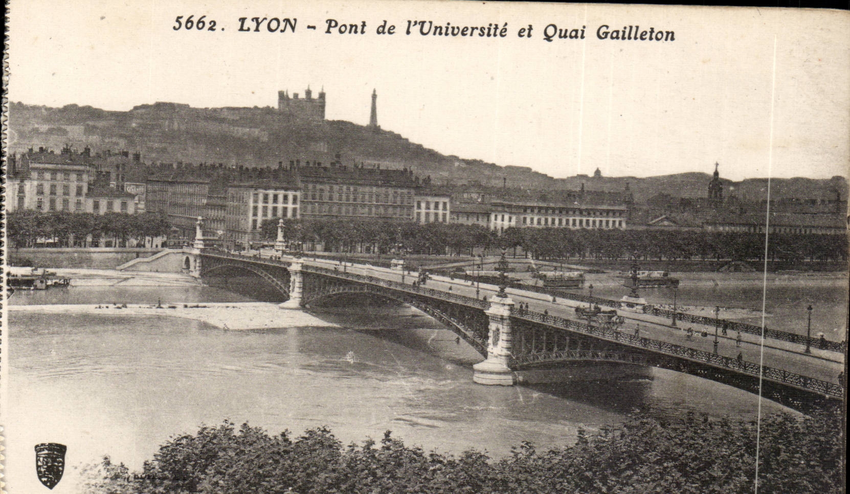Lyon CPA Pont de l'universite et quai Gailleton