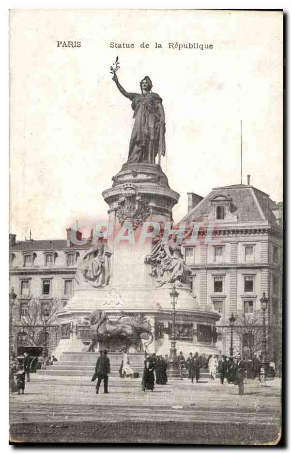 Paris CPA Statue de la Republique