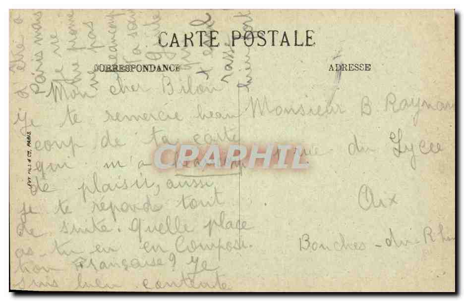Paris CPA Eglise Saint Vincent de Paul — Verso