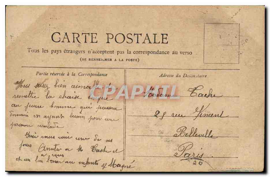 Paris CPA Arc de triomphe du carrousel (Louvre) — Rückseite