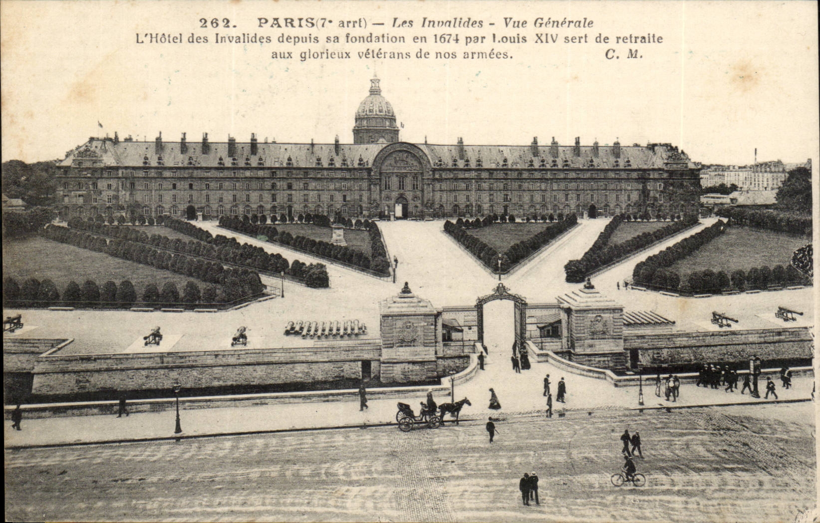 Paris CPA Les Invalides Vue generale