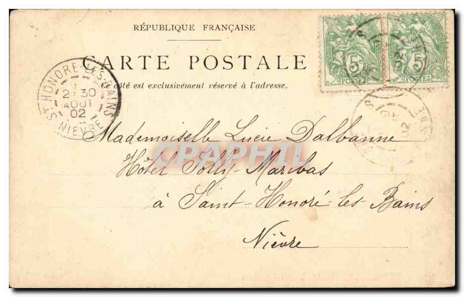 Jeanne offrant ses armes à la Vierge — à l'abbaye de St Denis — éditée par la CHOCOLATERIE d'AIGUEBELLE (Drome) — Achterkant