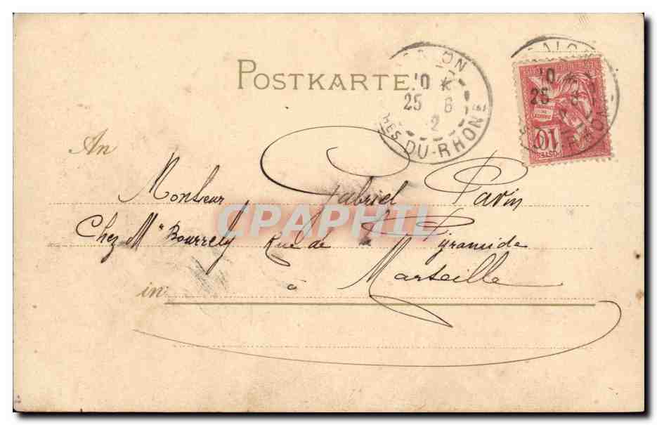 CPA FAntaisie Fleurs  — Verso