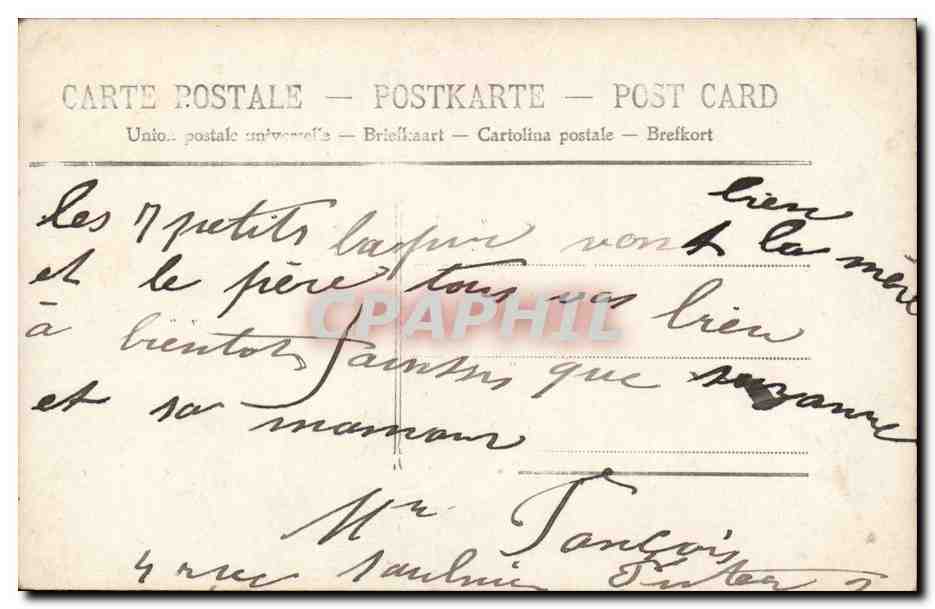 CPA FAntaisie Enfant Amities — Rückseite