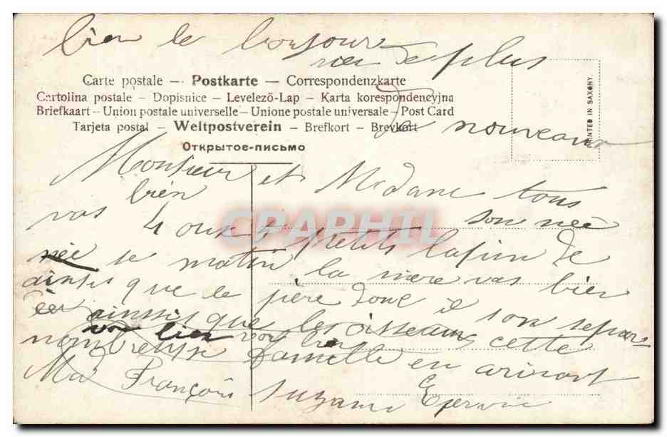 CPA FAntaisie Enfant — Rückseite
