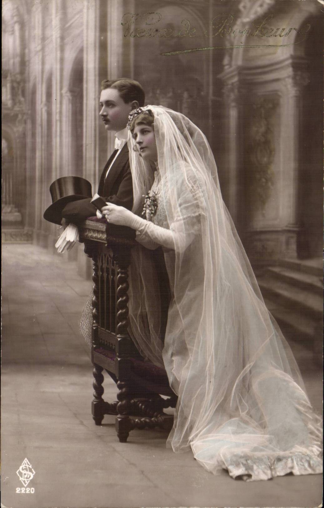 CPA FAntaisie Homme Femme Mariage (wedding)