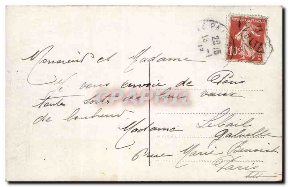 CPA FAntaisie Homme Femme Mariage (wedding) — Verso