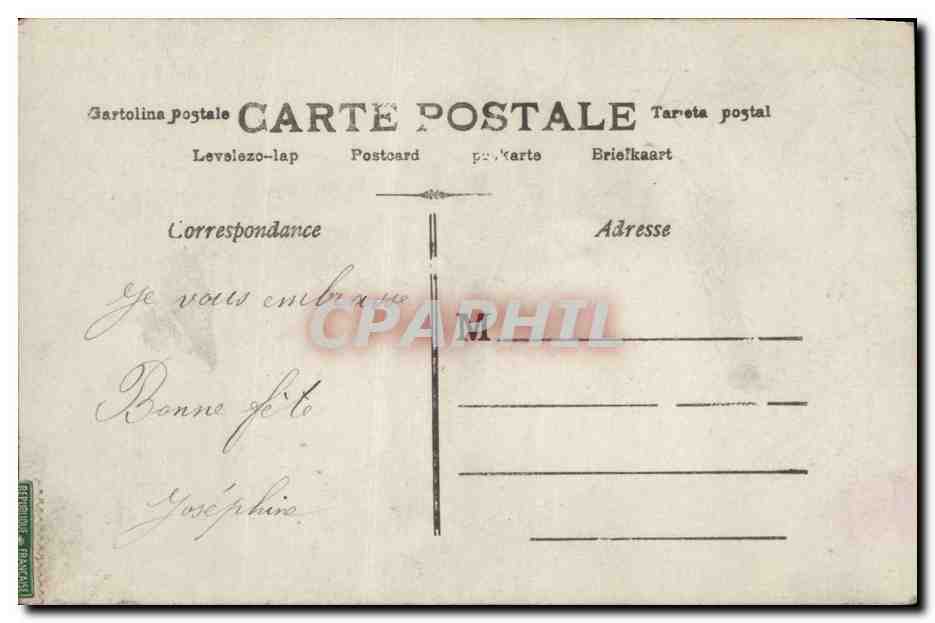 Femme en robe ornée tenant un bouquet de roses — Bonne Fête — Éditeur ANGE, n° 506 — Reverso