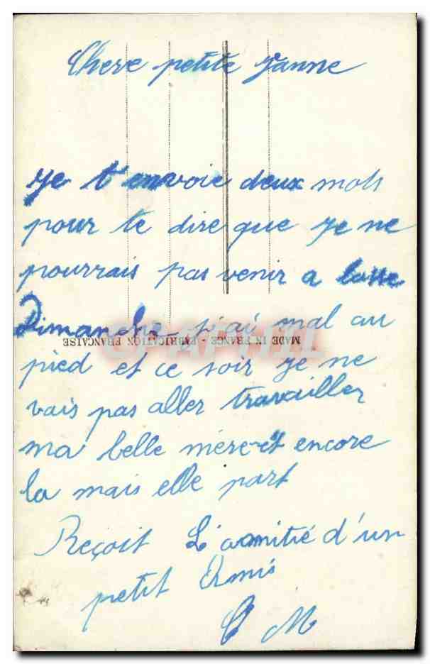CPA FAntaisie Femme et cheval (horse) — Rückseite