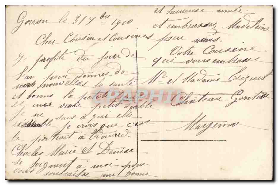 CPA Fantaisie Enfant Garcon — Verso
