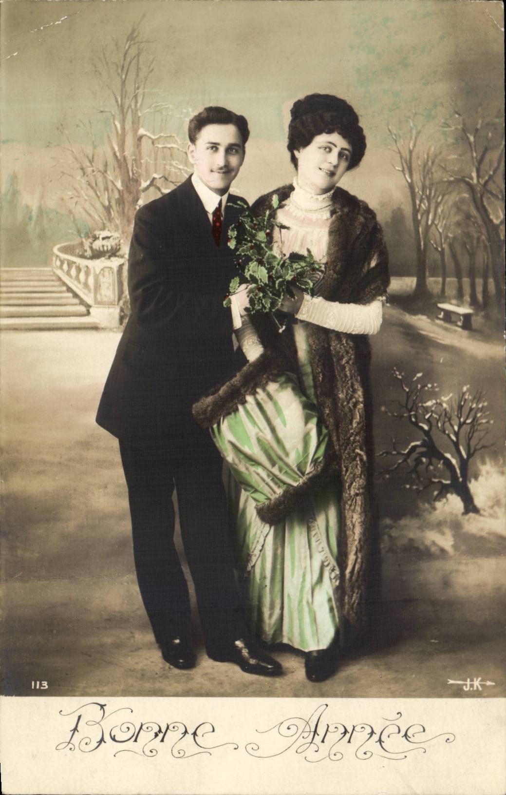 CPA Fantaisie Femme Bonne annee