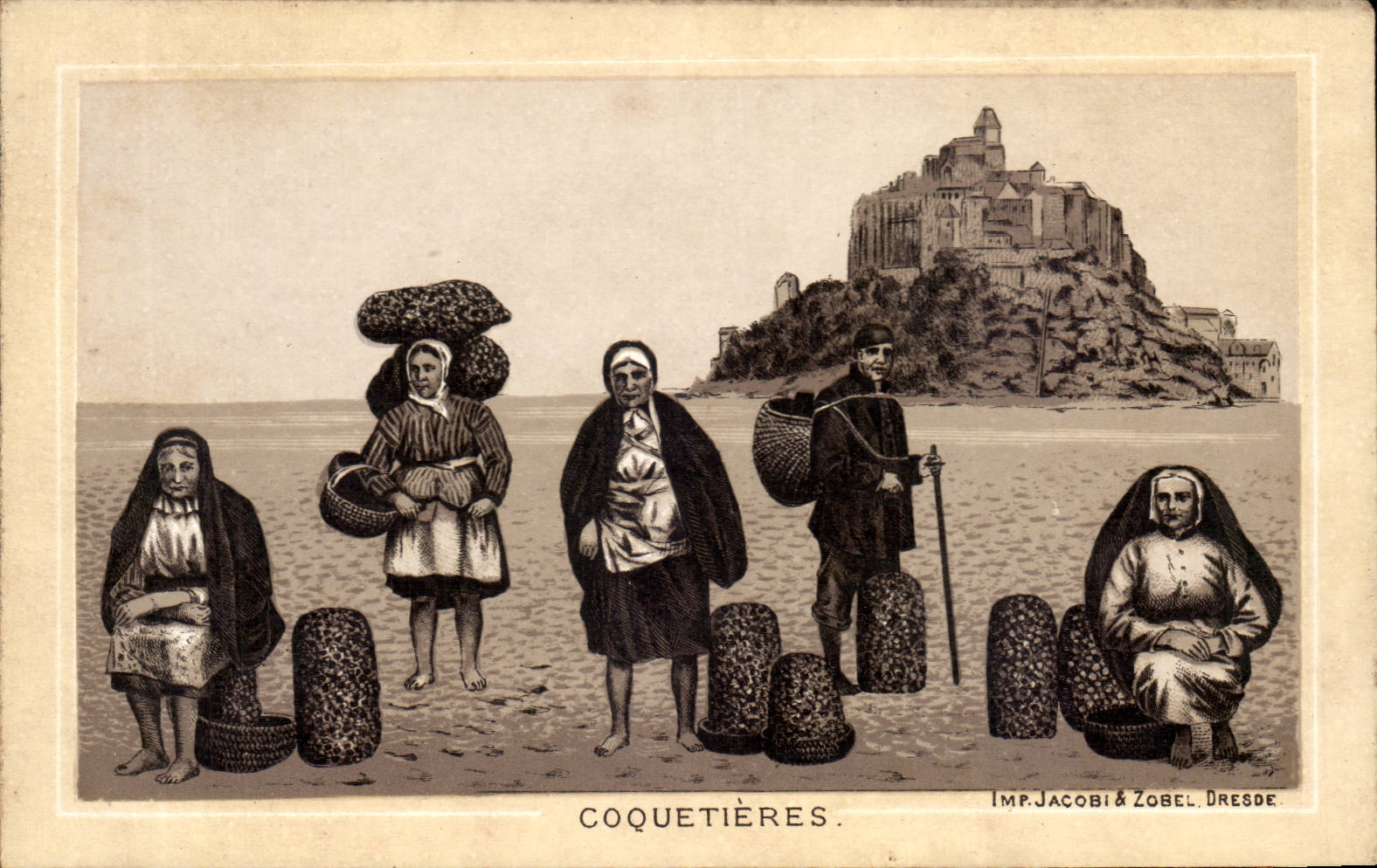 CPA Coquetieres (folklore) (Mont Saint Michel)