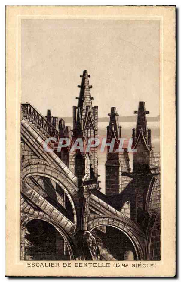CPA CMont Saint Michel Escalier de dentelle (15eme)