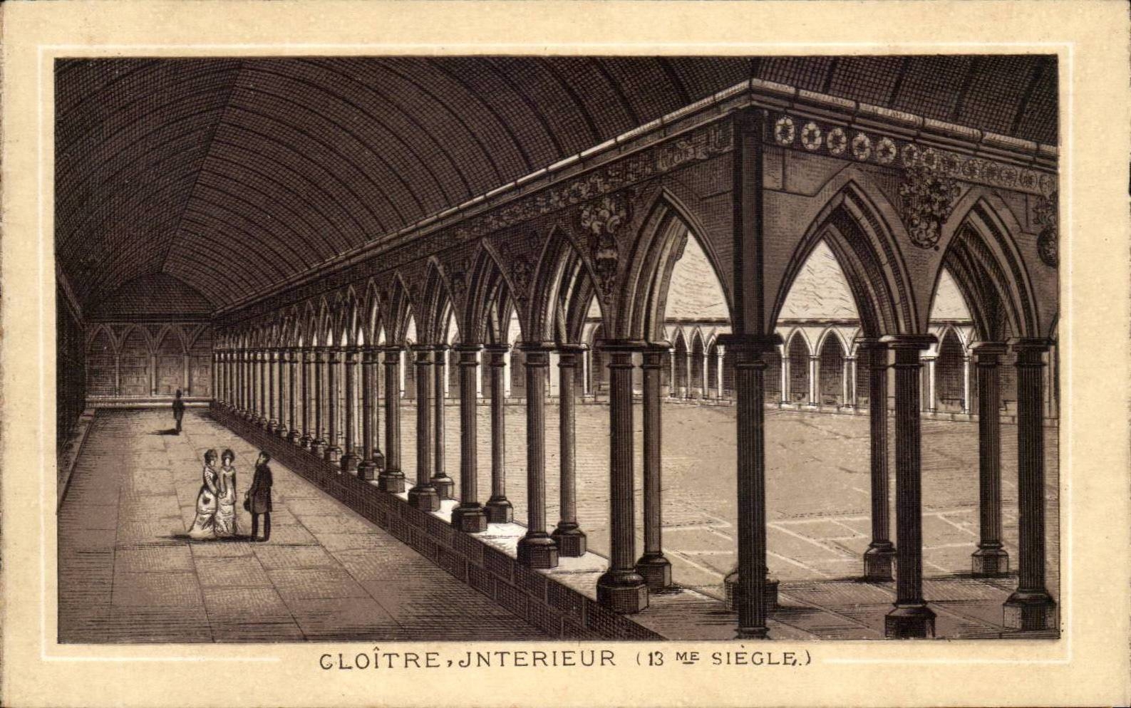 CPA Mont Saint Michel Cloitre