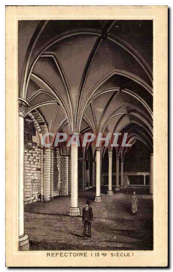 CPA Mont Saint Michel Refectoire (13eme)