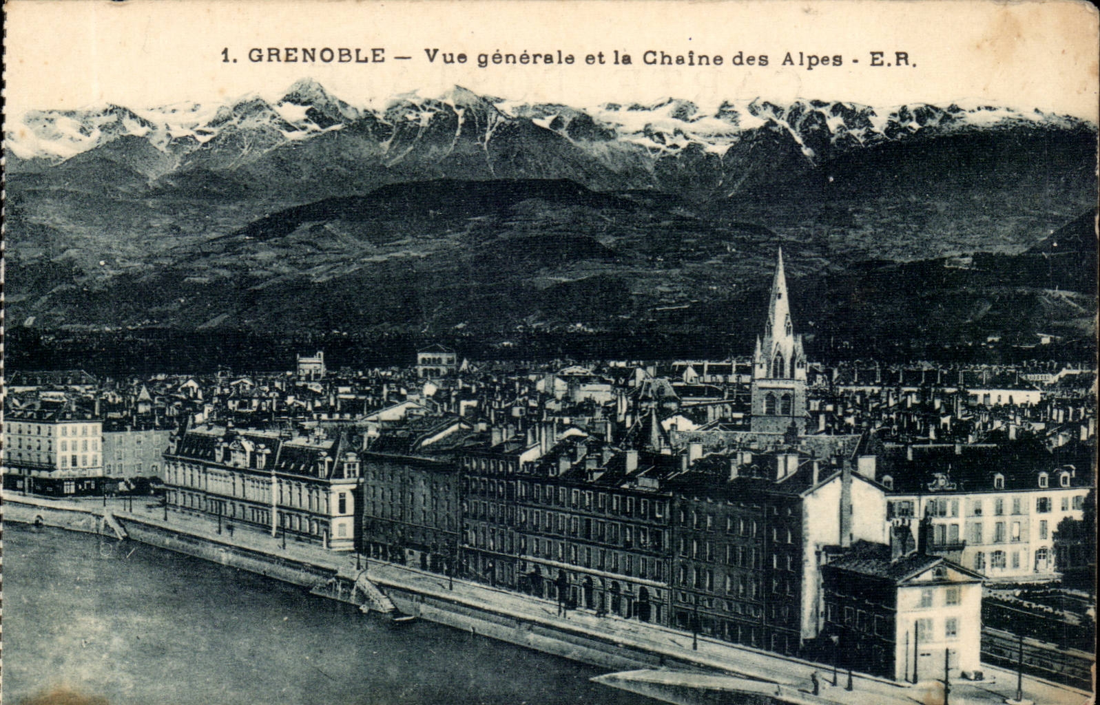 Grenoble CPA Vue generale et la chaine des Alpes 