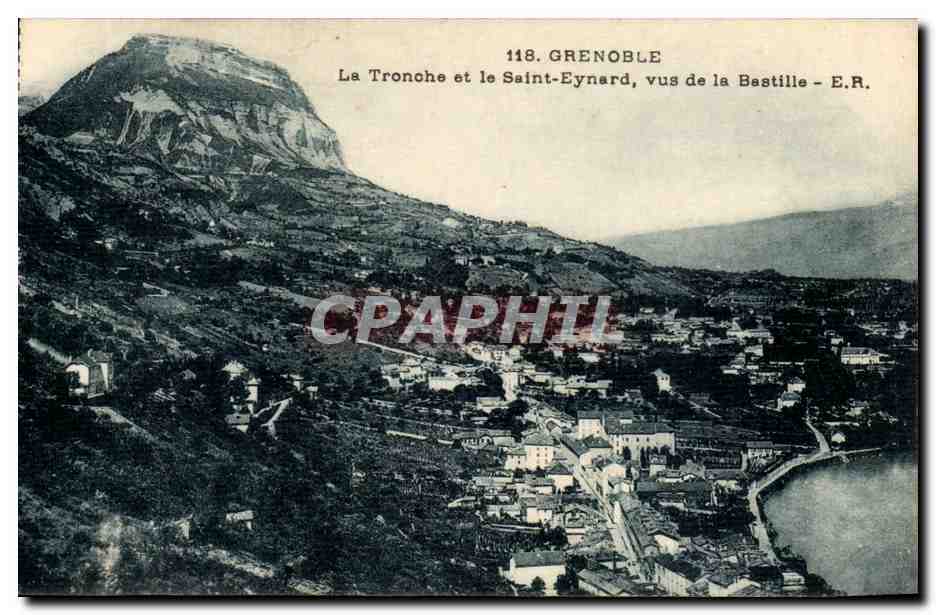 La Tronche et le Saint-Eynard, vus de la Bastille — Grenoble — E.R. n°118