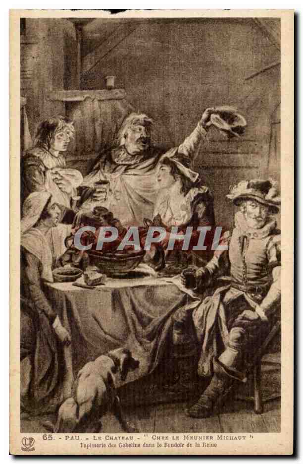 Pau CPA Le chateau Henri IV Chez Le Meunier Michaut Tapisserie des Gobelins dans le boudoir de la Reine