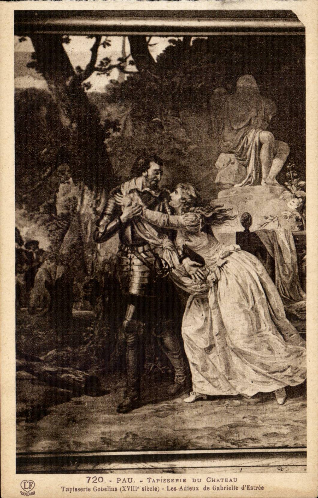 Les Adieux de Gabrielle d'Estrée — Tapisserie du Château — Tapisserie Gobelins XVIIIe siècle — Pau