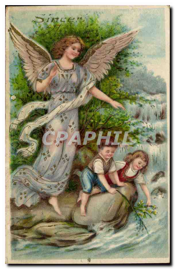 CPA Fantaisie Ange Angel Enfants