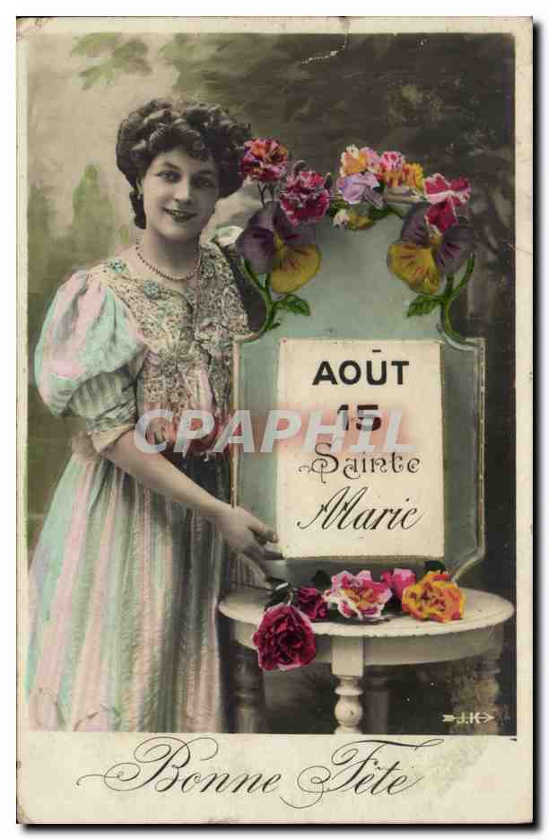 CPA Fantaisie Femme Bonne fete Sainte Marie