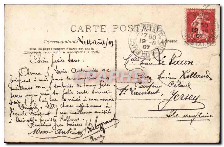 CPA Fantaisie Femme Bonne fete Sainte Marie — Verso