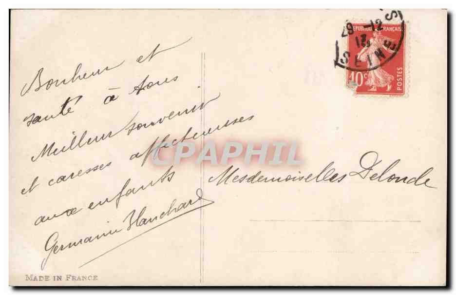 CPA Fantaisie Bonne annee — Rückseite