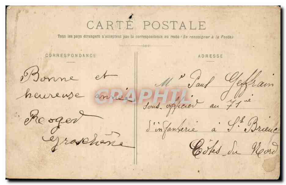 CPA Fantaisie Meilleurs souhaits — Rückseite