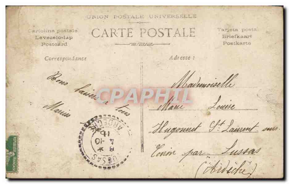 CPA Fantaisie Enfant Gage et amitie — Rückseite