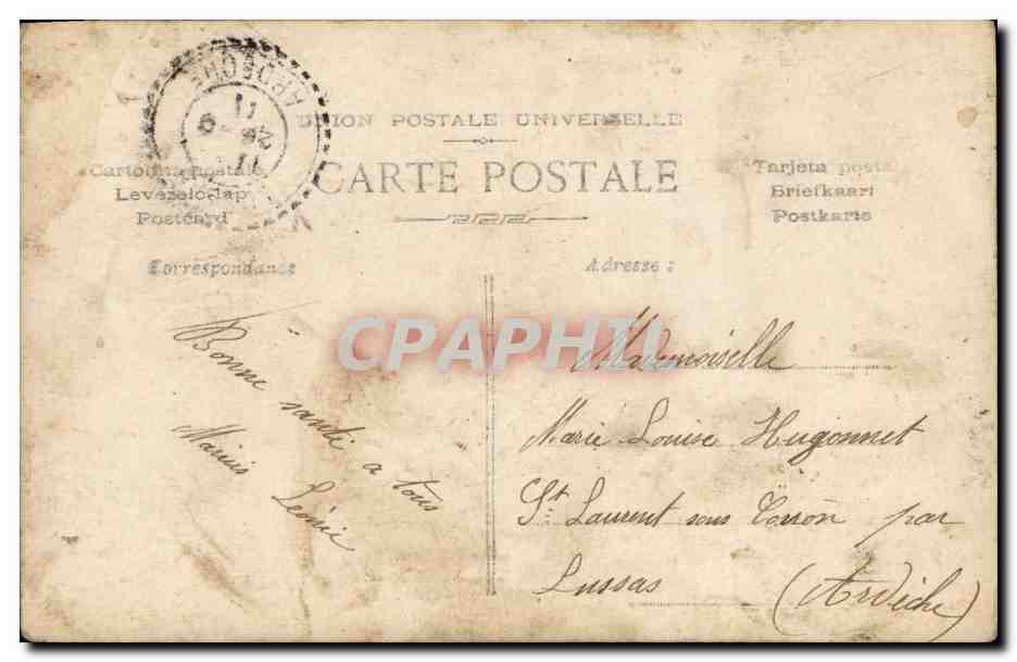 CPA Fantaisie Enfant Un baiser — Rückseite