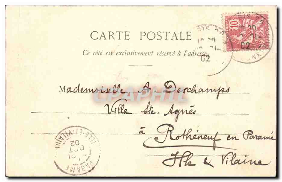 Paris CPA Place St Michel — Rückseite
