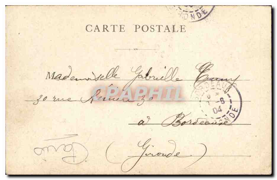 Paris CPA Alphonse de Neuville — Verso
