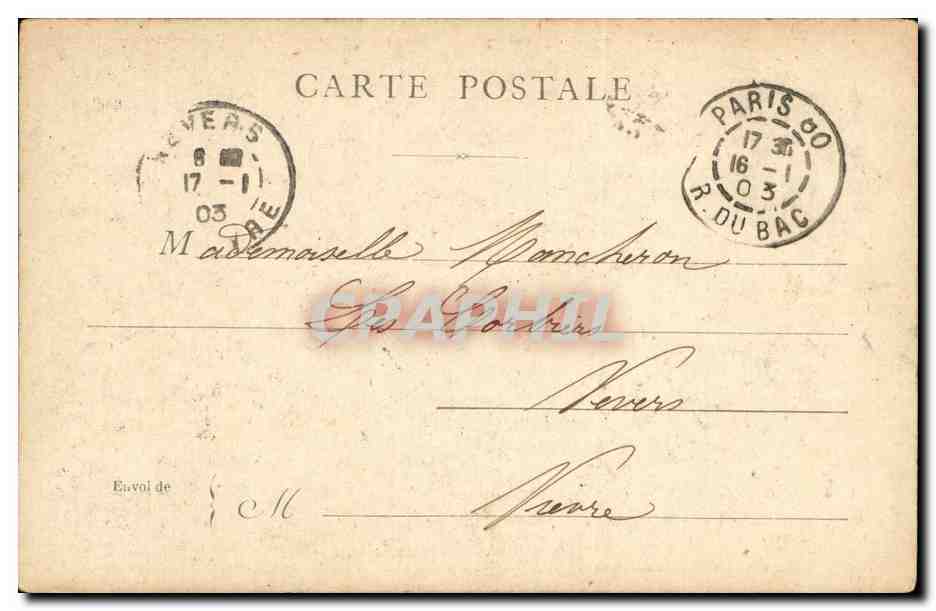 Paris CPA Le DAnte — Verso