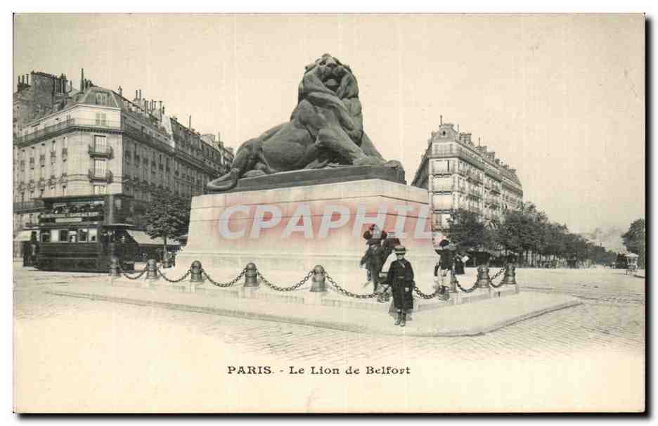 Paris CPA Le lion de Belfort