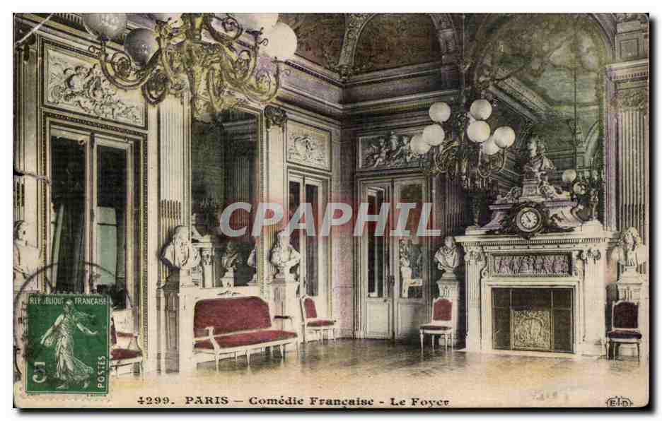Paris CPA Comedie Francaise Le foyer