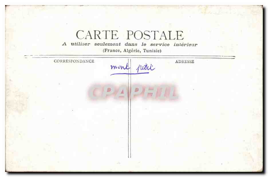 Paris CPA Hotel de ville  — Rückseite