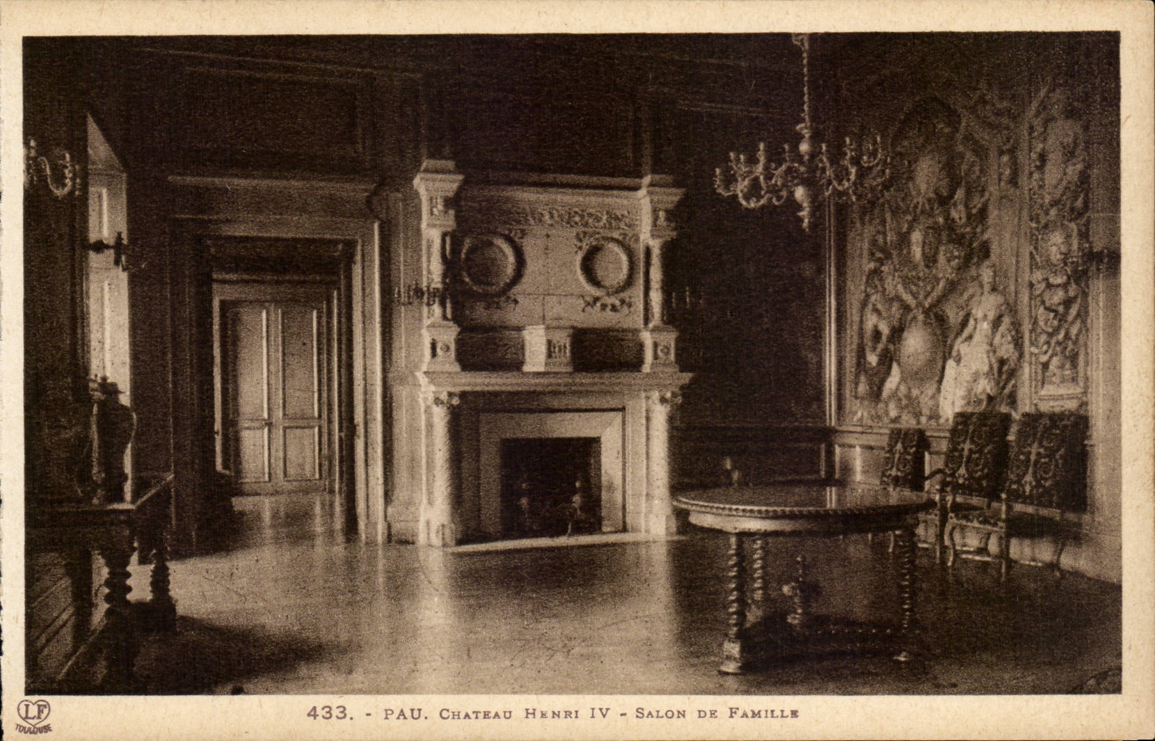 Pau. Château Henri IV - Salon de Famille — Éditeur Labouche Frères, n° 433